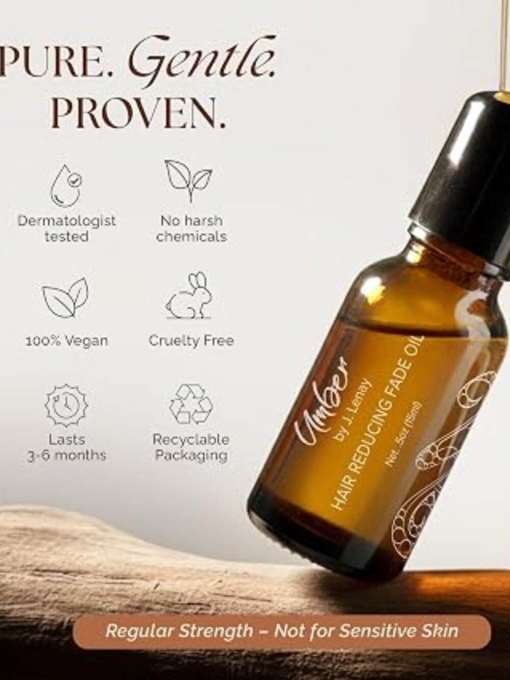 Umber By J. Lenay Hair Reducing Fade Oil 15ml – Facial Hair Reducing Women & Men
